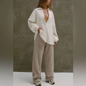 Joah Brown Deep V Pullover